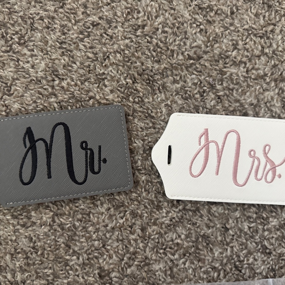 Mr. and Mrs. Luggage Tags